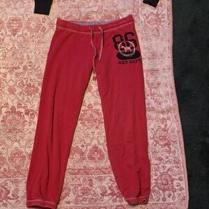 PINK Victoria's Secret Red Joggers